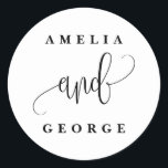 EDITABLE FÄRG Wedding Favor Stickers #LCC Runt Klistermärke<br><div class="desc">Planera en snyggt firande med denna moderna utformning som dina gäster kommer att ta hand om. Utformad av © berrysöt ...  Utskrivbara digitala filer finns tillgängliga! Besök vår webbplats på www.berryberrysweet.com för mer information!</div>