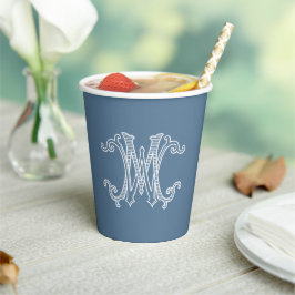EDITABLE FÄRG WM Monogram MW Monogram Kopp