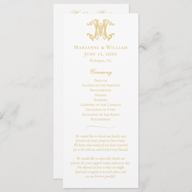 EDITABLE FÄRG WM Monogram MW Monogram Program (Fram/baksida)