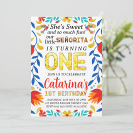 EDITABLE Fiesta 1:a födelsedagen, Cinco de Mayo Pa Inbjudningar