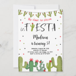 Editable Fiesta Birthday Inbjudningar