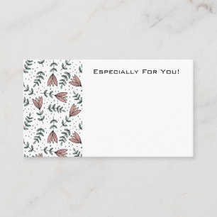 Editable Flower Shop Boutique Bouquet-meddelandeko Visitkort