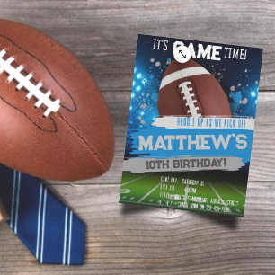 Editable Football Birthday-inbjudan Inbjudningar