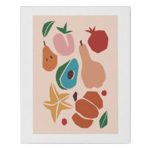 Editable Fruit Shapes Wall Print