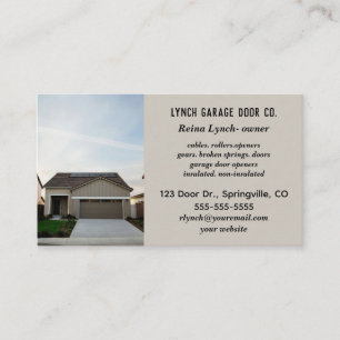 Editable Garage Door Company Visitkort