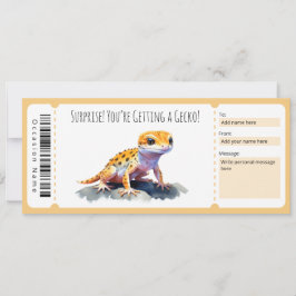 Editable Gecko Gift Certificate for Lizard älskare Inbjudningar