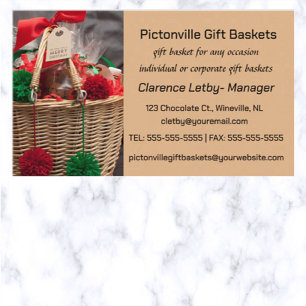 Editable Gift Basket Visitkort