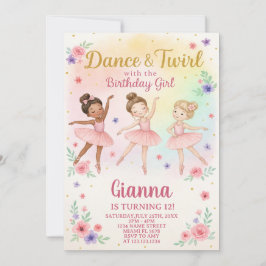 Editable Girl's Dance Inbjudan