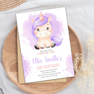 Editable Girls Fantasy Party-kort med stjärnor Inbjudningar