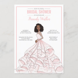 Editable Glam Bride Möhippa Inbjudningar
