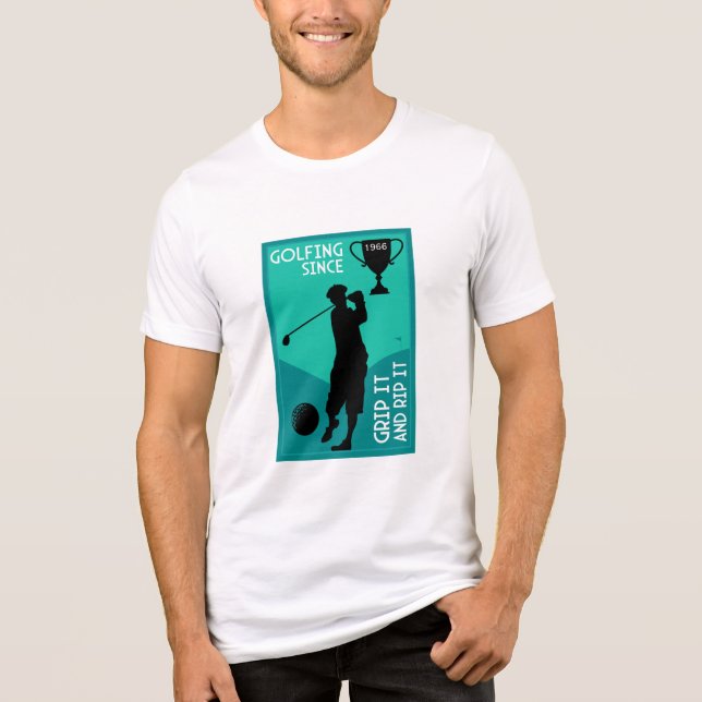 Editable Golfers Birthday Gift T Shirt (Framsida)