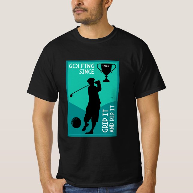 Editable Golfers Birthday Gift T Shirt (Framsida)