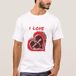Editable Grunge Heart Love Design – Add Your Own T Shirt