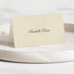 Editable Guest Name Burgundy Wedding Place Card Bordsnummer<br><div class="desc">Add a refined touch to your reception tables with this burgundy wedding place card, designed to display each guest name with timeless elegant typography. The rich burgundy wedding palette creates a sophisticated look perfect for formal weddings, fall weddings, winter receptions, rehearsal dinners, engagement celebrations, and classic wedding banquets. Ideal for...</div>
