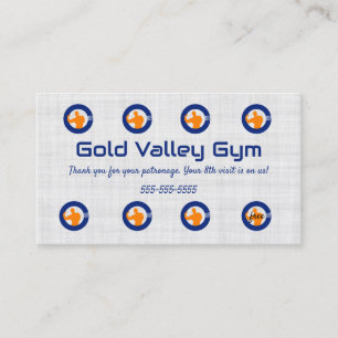 Editable Gym Loyalty Rewards Card Lojalitetskort