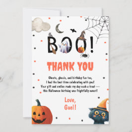 Editable Halloween Birthday Boy Party Tack Boo