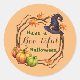 Editable Halloween Fall Party Treat Favor Stickers Runt Klistermärke