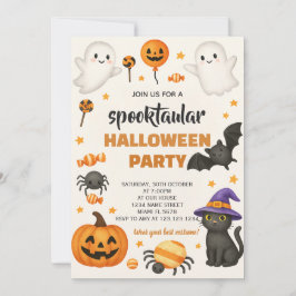 Editable Halloween Haunted House Inbjudan