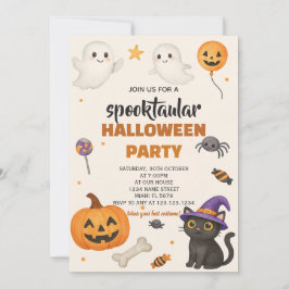 Editable Halloween Mask Boll Inbjudan