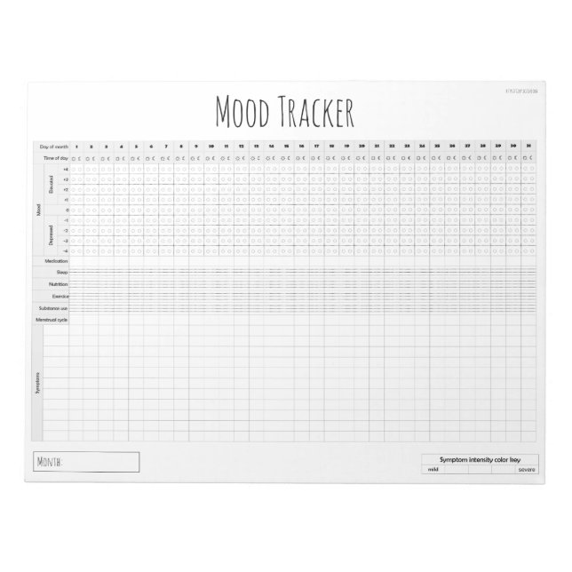 Editable Hälsa & Mood Tracker Journal Anteckningsblock (Framsida)