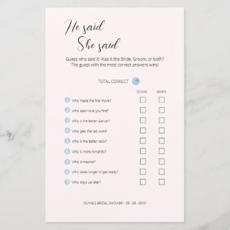 Editable Han sa att hon sa Möhippa Game.