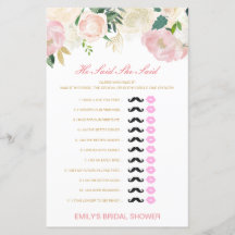 Editable Han sa att hon sa Möhippa Game