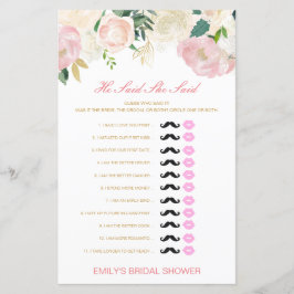 Editable Han sa att hon sa Möhippa Game