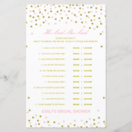 Editable Han sa att hon sa Möhippa Game