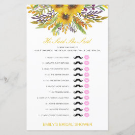 Editable Han sa att hon sa Möhippa Game