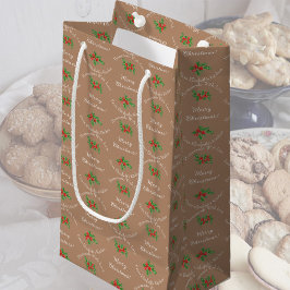 Editable Helgdag Baking Gift Brown God jul