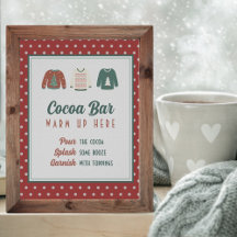 Editable Hett Cocoa Pub Underskrift Ugly Sweater P