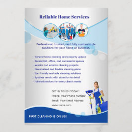 Editable Home Services Flyer Template Inbjudningar