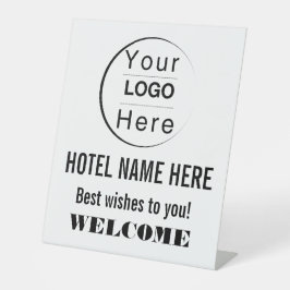 Editable Hotel Welcome Sign Logo & Business Name