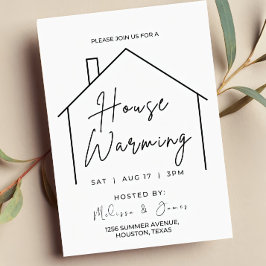 Editable House Warm Investigation, House Warming Inbjudningar