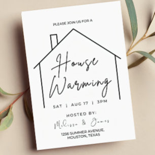 Editable House Warm Investigation, House Warming Inbjudningar