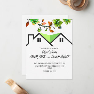 Editable House Warm Investigation, House Warming P Anteckningskort