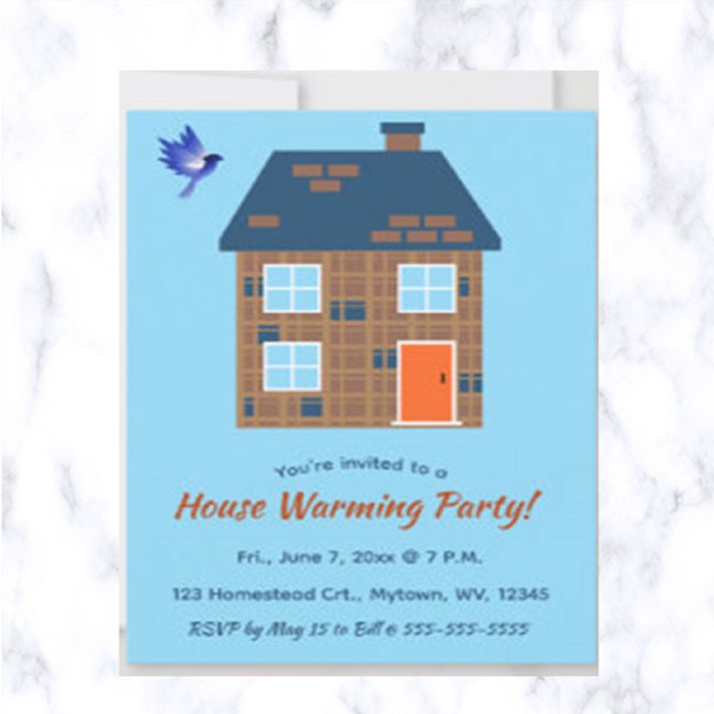 Editable House Warming Party-inbjudan Inbjudningar (Having a house warming party? This is a great way to invite your guests!)