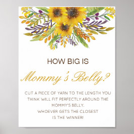 Editable How Big is Mamma Belly Game Poster
