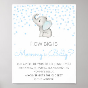 Editable How Big is Mamma Belly Game Poster
