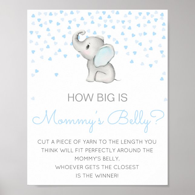 Editable How Big is Mamma Belly Game Poster (Framsidan)