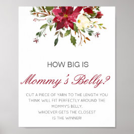 Editable How Big is Mamma Belly Game Poster