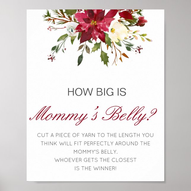 Editable How Big is Mamma Belly Game Poster (Framsidan)