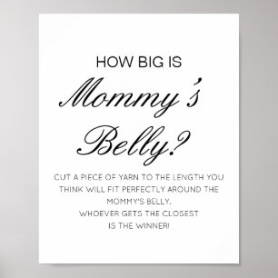 Editable How Big is Mamma Belly Game Poster