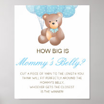 Editable How Big is Mamma Belly Game Poster