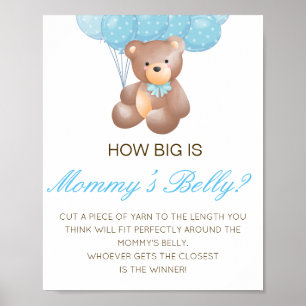 Editable How Big is Mamma Belly Game Poster