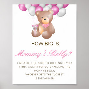 Editable How Big is Mamma Belly Game Poster