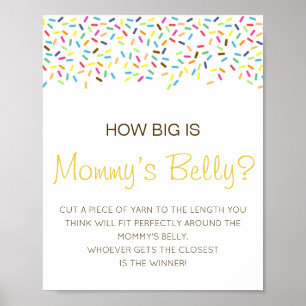 Editable How Big is Mamma Belly Game Poster