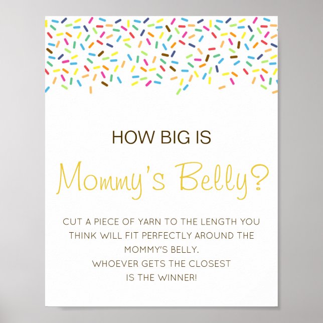 Editable How Big is Mamma Belly Game Poster (Framsidan)