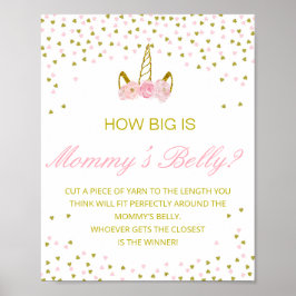Editable How Big is Mamma Belly Game Poster