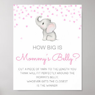 Editable How Big is Mamma Belly Game Poster